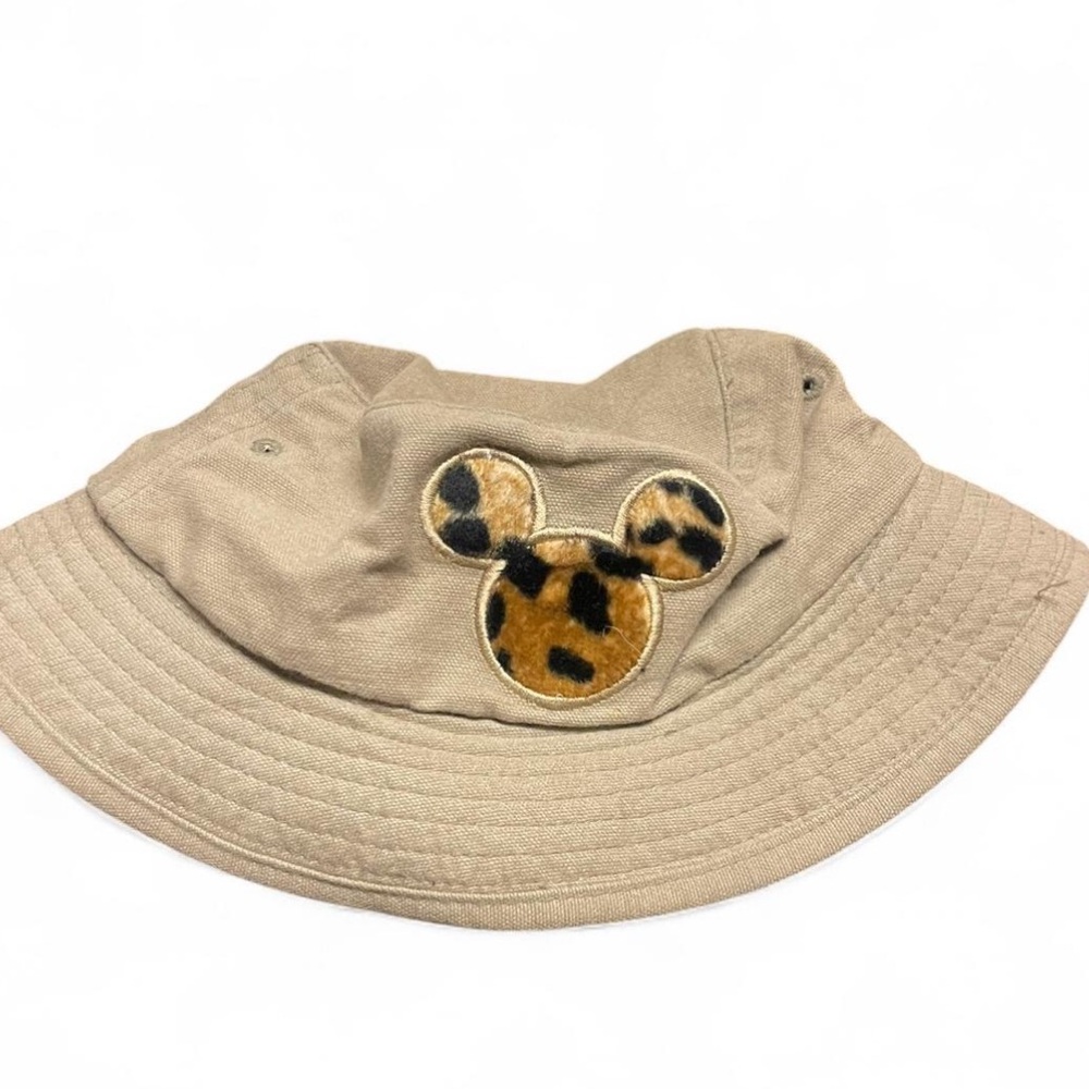 Kids Tan Bucket Hat with Animal Print Ears